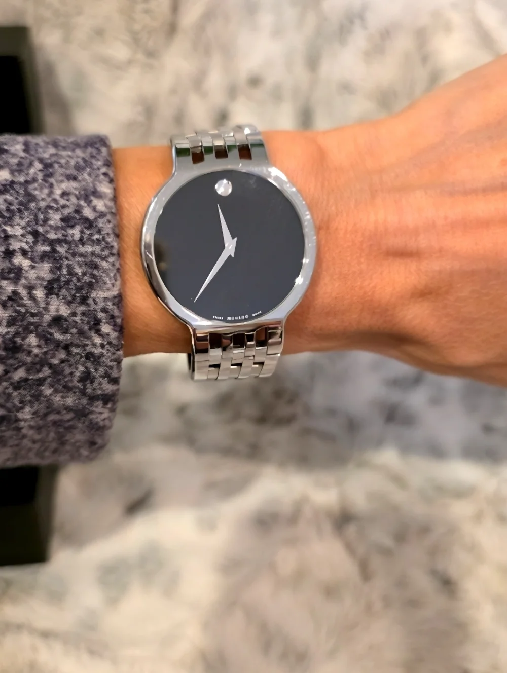 🔷 Movado Museum Classic Men's Women's Swiss Made Stainless Steel Watch AUTH